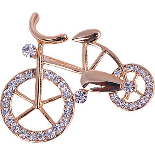5pcs/set Fashion Rhinestone Bike Bicycle Shape Brooch Corsage Rhinestone Casual Brooch Gifts