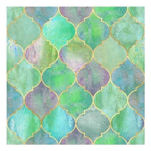 6pcs/set Colorful Fish Scale-shaped Tiles Wall Stickers Refurbished Kitchen Bathroom Dormitory Wall Decoration Wall Stickers