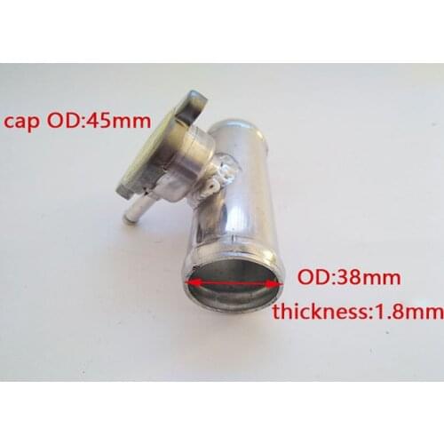 38mm 1-1/2" o.d Aluminum In-Line Radiator Hose Connector Filler Neck/ Cap