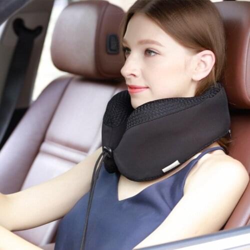 Car U type Head Neck Rest Massage Auto Pillow Breathable mesh+memory sponge Headrest Travel U-shaped rest headrest