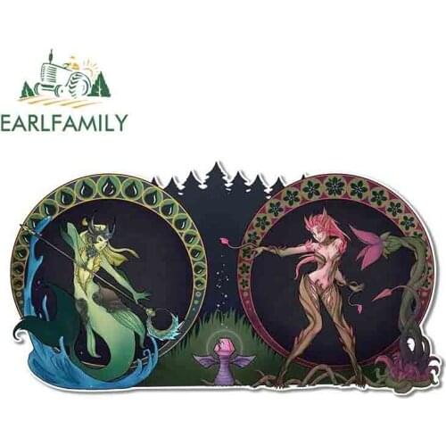 EARLFAMILY 13cm x 7.2cm for League of Legends Nami Car Stickers and Decals Trunk Decoration Suitable for All Types of Vehicles
