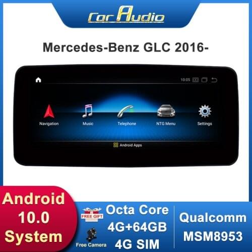4G Ram 10.25 inch Android 9.0 Car Multimedia for Mercedes-Benz GLC 2016- NTG 5.0 with GPS Navigation Bluetooth Radio Stereo