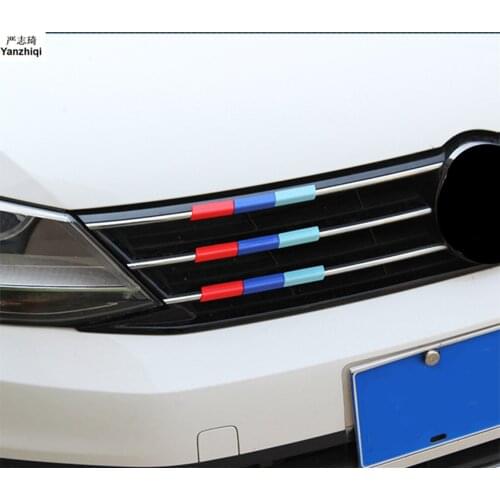 Free Shipping ABS 3 colors Car Front Grille Reflective for Volkswagen 2012-2018 VW JETTA 6 MK6