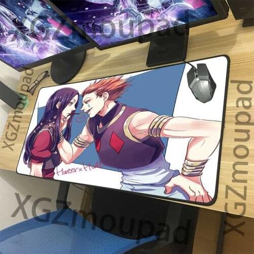 XGZ Hunter Hisoka Clown Killer Custom Large Computer Desk Pad Lock Edge Gaming Mouse Pad Rubber Non-slip for Lol Csgo Gamer Xxl