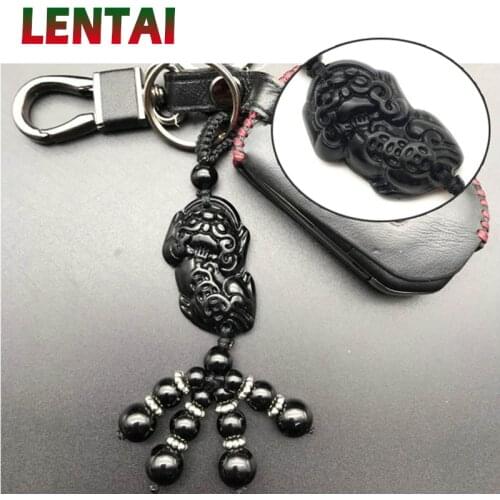 LENTAI For Mercedes benz w204 Jeep renegade wrangler grand Chevrolet cruze captiva Chery 1PC Car Key Rings Chinese Jade keychain