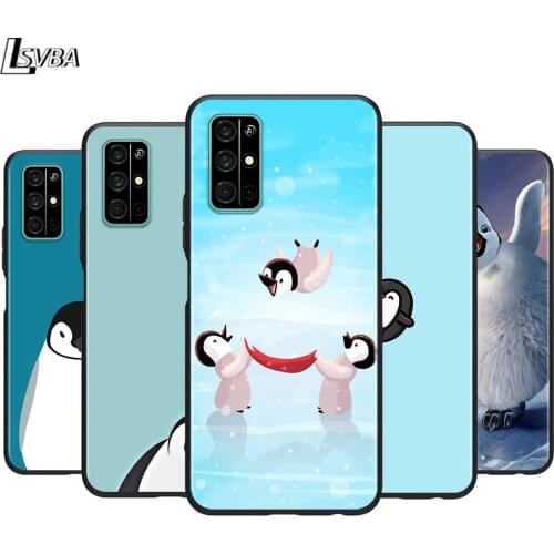 Lovely Penguin for Huawei Honor 30 20S 20 10i 9S 9A 9C 9X 8X 10 9 Lite 8A 7C 7A Pro Phone Case Black Cover