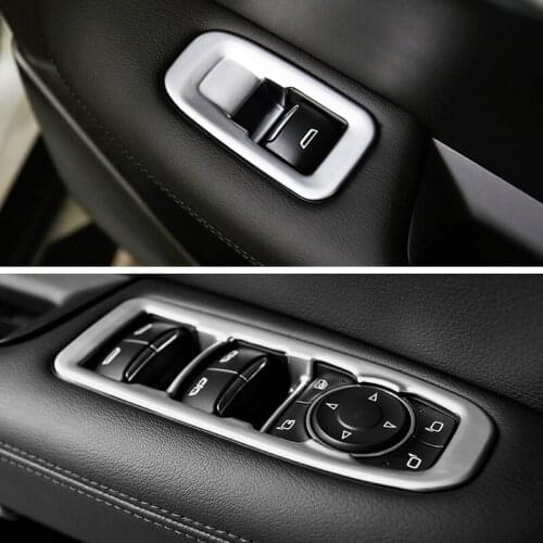 Quality Interio Matte 4PCS Door Window Holder Switch CoverTrim For Cadillac XT5 2016 17
