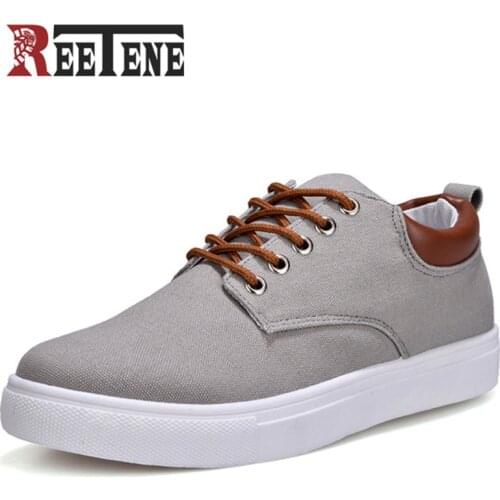 REETENE New Arrival Spring Summer Comfortable Casual Shoes Mens Canvas Shoes For Men Brand Fashion Flat Loafers Shoe