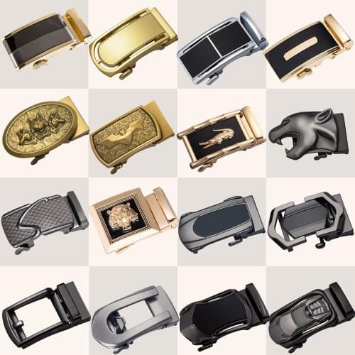 Men Fashion Alloy Automatic Belt Buckle Leather Belts Waist Ratchet Business Waistband Buckle For 3.5cm Automatic Belt DiBanGu