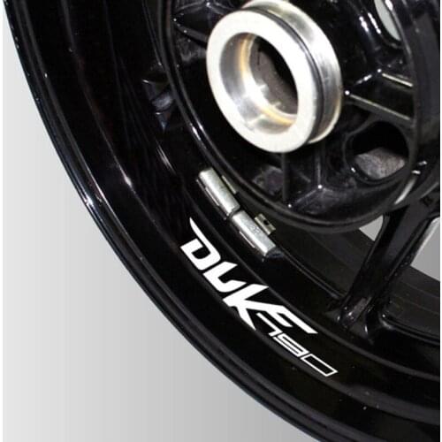 A set of 8pcs high quality Motorcycle Wheel Sticker Decal Reflective Rim Motorcycle logo decal for KTM Duke 790