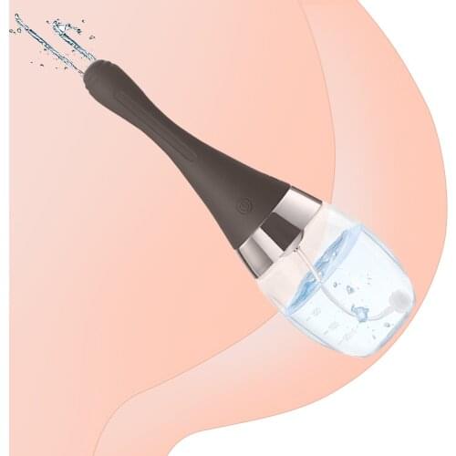 Fully Automatic Enema Cleaning Container Vagina & Anal Cleaner Douche Bulb Design Silicone Health Tool Sex Toys For Woman/Man