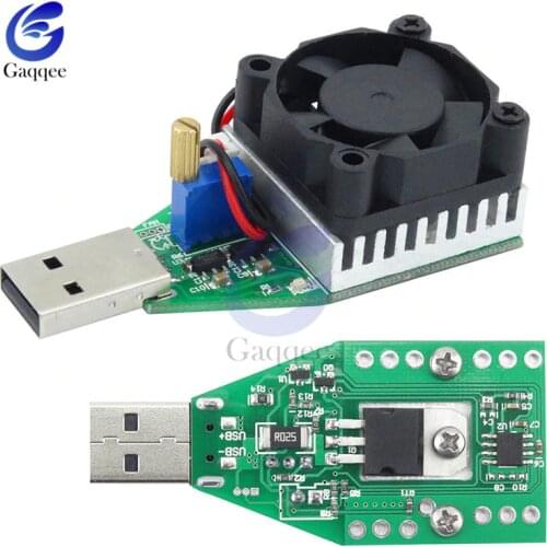 15W DC 3.7-13V Industrial Electronic Test Load Resistor USB Discharge Capacity Battery Tester with Fan Adjustable Current Module