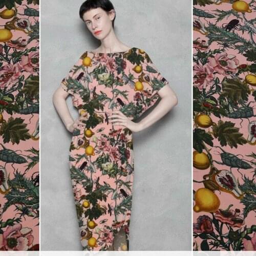 Digital printing natural silk fabric 16 mm crepe de chine silk fabric meter shirt dress crepe fabric wholesale silk cloth