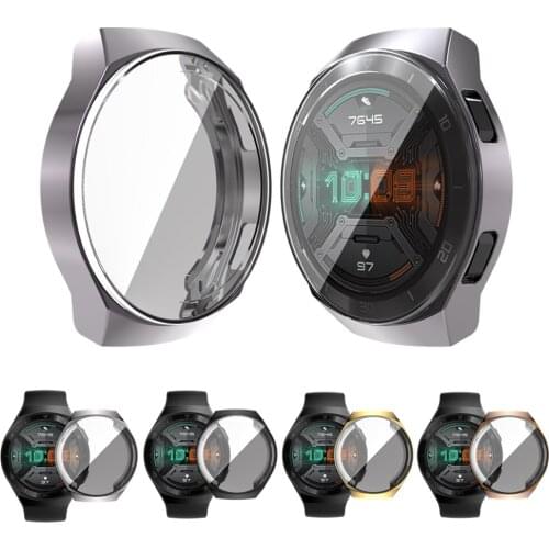 For Huawei Watch GT 2e Silicone Case Plating Soft TPU Protector Cover For Huawei GT 2E Frame Screen Protection Shell Accessories