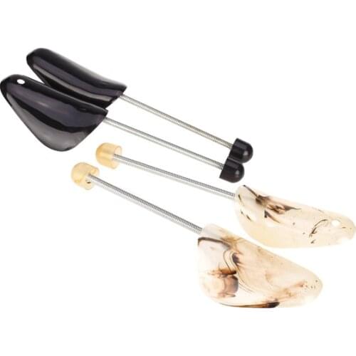 Random 1 Pair Spring-loaded Plastic Solid Shoe Tree Stretcher Shaper for Men