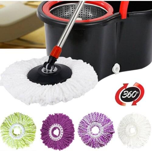 New Replacement 360 Rotating Head Easy Microfiber Spinning Floor Mop Head for Housekeeper Home Floor Cleaning Mop