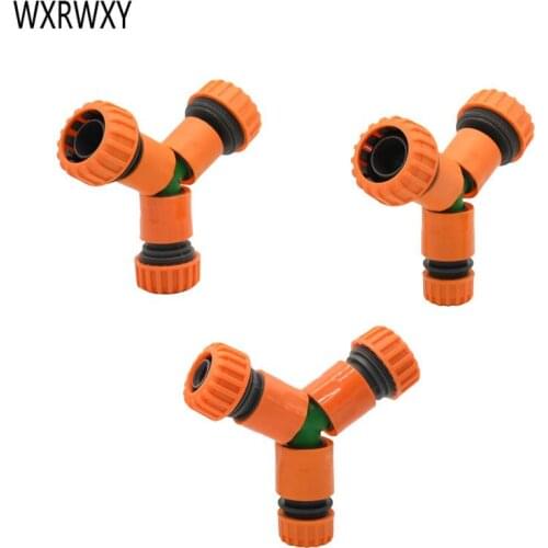 1/2" 3/4" 1"Garden hose Connector tee 3 way water splitte Connector reducing tee Y water splitter irrigation adapter cranes 1pcs