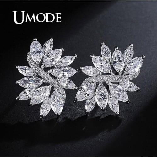 UMODE Brand Design Delicate AAA+ Marquise cut Cubic Zircon Crystal Handmade Fashionable Flower Earring For Women UE0025