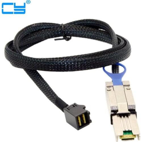 External Mini SAS SFF-8088 to Mini SAS High Density HD SFF-8643 Data Server Hard Disk Raid Cable 100CM