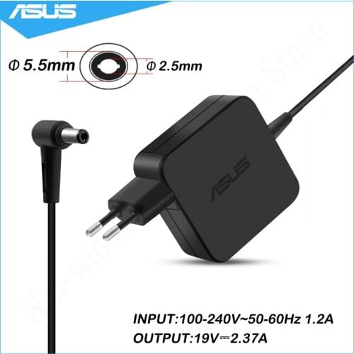 19V 2.37A 45W 5.5*2.5mm Laptop Power Charger Adapter For Asus X451CA X555U X555YA X751M R455LA R556L X454L F554L Z550S X552W