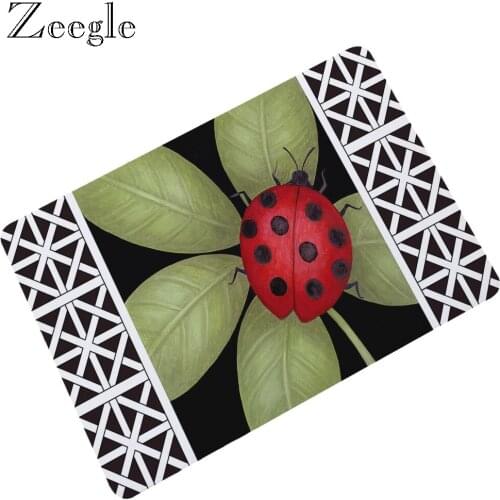 Zeegle Rubber Rugs Doormat Non-slip Floor 3D Creative Printed Floor Mat Carpet Waterproof Welcome Doormat Entrance Door Mats