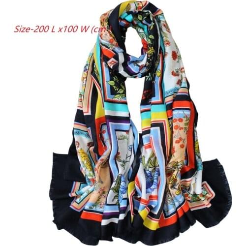 2020 Winter New Brand Designer women scarf floral warm cashmere scarves shawls luxury brand neck bandana pashmina lady wrap