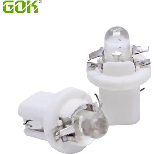 Wholesale 10pcs T5 led B8.5 bulb 1led Car Auto LED Indiator Gauge Lights Interior Dashboard Dash Side Lamp Red White Blue DC12V