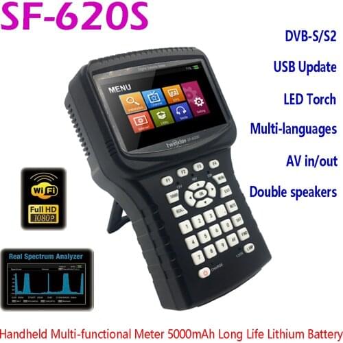 4.3 inch LCD Twinkler SF 620S Handheld DVB-S2 Satellite Finder Meter support Spectrum Analyzer CS PowerVu Biss CCTV Camera
