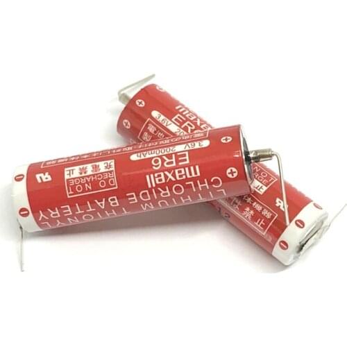 8PCS/LOT New Original Maxell ER6 3.6V 2000mah PLC Battery Lithium Thionyl Chloride Batteries Made in Japan