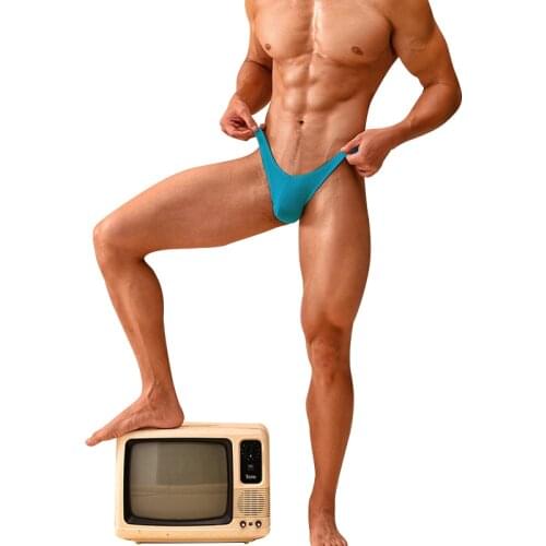 ADANNU Briefs Bikini Triangle Macaron Red Yellow Blue Man Underwear Comfortable Breathable Classic Independent Codpiece Shorts