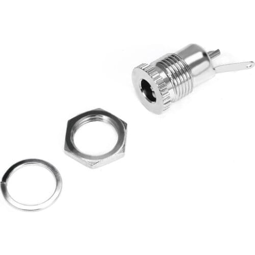 Promotion Useful Power Jack Socket Female Panel Mount Connector For 2.1/5.5mm Power Plug Silver