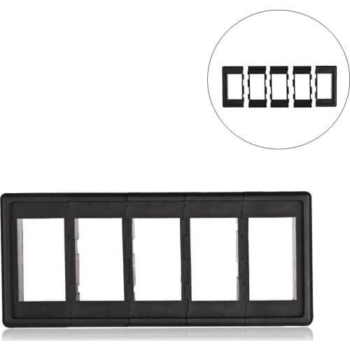 Black Vehicles Truck Boat Car Rocker Switch Panel Holder Panel Assembly Auto Car Rocker Switch Housing Waterproof