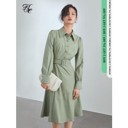 Модные платья в клетку FANSILANEN China At AliExpress