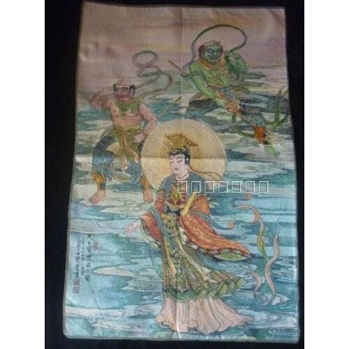 Chinese Antique collection the Thangka embroidery Mary diagram