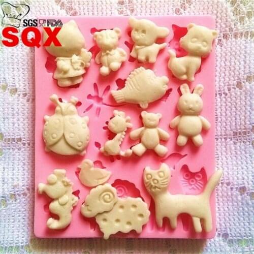 Animal collection cake mold silicone baking tools kitchen accessories decorations for cakes Fondant SQ14121