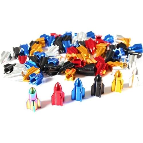 2pcs/lot Aluminum Rocket Tire Valve Caps for Car Motorcycle Bike Alloy Tyre Valve Cover for US Valve Stems Car-styling Parts Cap