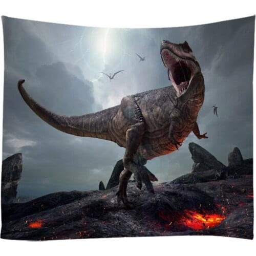 Creative 3D Painting Dinosaur Jurassic Park Tapestry Wall Hanging Bed Spread Beach Towel Table Cloth Yoga Mat Large Size