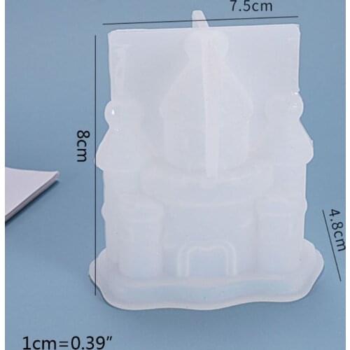 T5UF Resin Crystal Epoxy Mold Three-dimensional Castle House Fantasy Silicone Mould