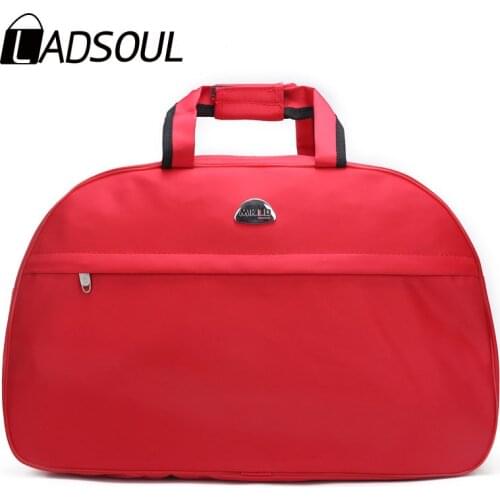 LADSOUL 2021 Fashion portable Travel bag Zipper Pu Leather Travel Bag Women Weekender Storage Carry On Travel Fashion Design