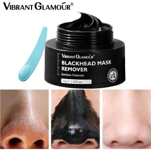 VIBRANT GLAMOUR New Bamboo Charcoal Blackhead Remover Nose Mask Peeling Mask Deep Cleansing Shrink Pore Moisturizing Skin Care