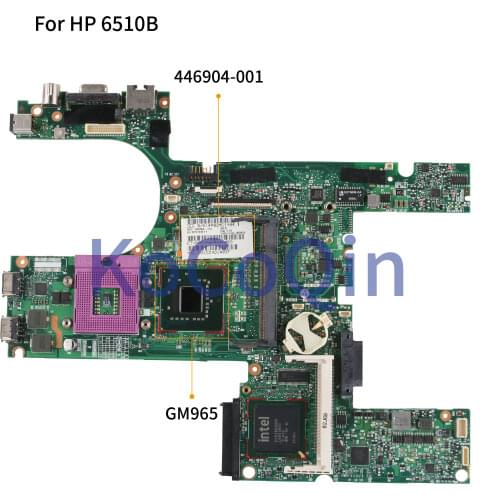 KoCoQin Laptop motherboard For HP Compaq 6510B 6710B Mainboard 446904-001 446904-501 GM965 DDR2