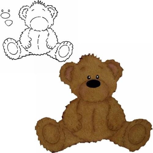 Lovely Toy Teddy Bear Metal Cutting Dies Stencil For DIY Scrapbooking Craft Paper Card Decoration Album Making Template 2020 New