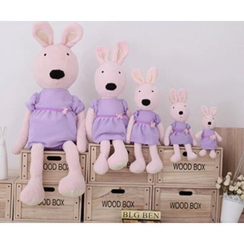 Fancytrader 1pc Purple Dressed French Bunny Rabbit Plush Toy Lesucre Sugar Bunny Dolls for Girls 120cm 47inches