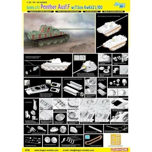Dragon 6799 1/35 Sd.Kfz.171 Panther Ausf.F w/7.5cm KwK42 L/100 Model Kit