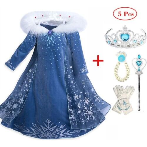 Fancy Girls Princess Dress Costume Christmas Kids Dresses Halloween Party Cosplay Dress Children Performance Clothes 3-10 Years