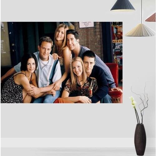 New Arrival Friends TV Posters On The Wall Modern Vertical/Horizontal Rectangle Poster Silk Fabric Cloth Wall Art Unframed