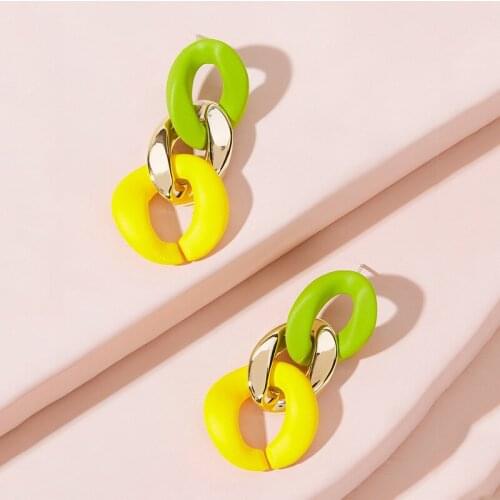 New fashion crystal colorful acrylic gold metal hanging earrings high quality pendant earrings accessories, womens jewelry2020