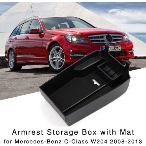 Armrest Storage Box for Benz C Class W204 2008 2009 2010 2011 2012 2013 Central Console Glove Tray