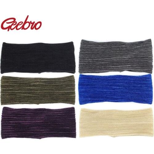 Geebro Womens Magic Elastic Hair Headband Summer Fresh Color Palettes Head Band For Girls Stretchy Metallic Color Hair Bands