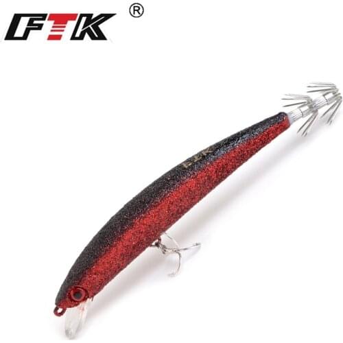 23g Minnow Squid Jigs Luminous Sea Fishing Lure 3D Eyes Octopus Squid Hook Artificial Hard Fishing Bait Saltwater